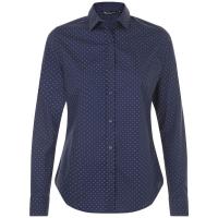 Каталог Рубашка женская Becker Women, темно-синяя с белым от интернет-магазина «7 Сувениров»