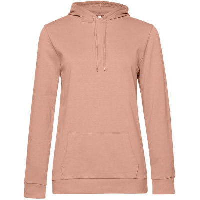 Толстовка с капюшоном женская Hoodie, бежевая (nude), размер XS