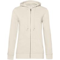Каталог Толстовка на молнии с капюшоном женская BNC Organic, молочно-белая от интернет-магазина «7 Сувениров»