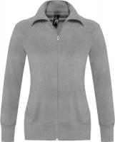 Каталог Толстовка женская на молнии Soda 280 серый меланж от интернет-магазина «7 Сувениров»