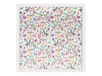 Шелковый платок Butterfly White