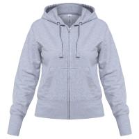 Каталог Толстовка женская Hooded Full Zip серый меланж от интернет-магазина «7 Сувениров»