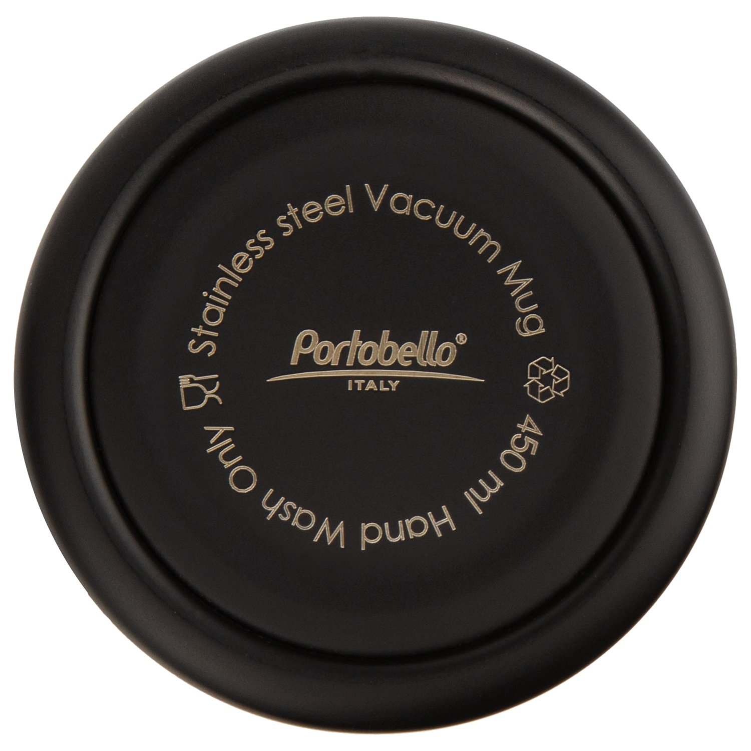 Каталог Термокружка вакуумная герметичная Portobello, Baleo, 450 ml, матовое покрытие, черная от интернет-магазина «7 Сувениров»