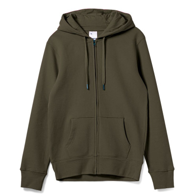 Толстовка с капюшоном на молнии унисекс King, хаки, размер XS