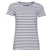 Каталог Футболка Miles Women белая с темно-синим от интернет-магазина «7 Сувениров»