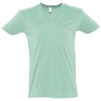 Каталог Футболка мужская MASTER 150 с глубоким V-обр. вырезом, зеленая мята от интернет-магазина «7 Сувениров»