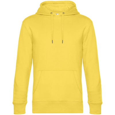 Толстовка с капюшоном унисекс King, желтая, размер XS