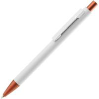 Каталог Ручка шариковая Chromatic White, белая с оранжевым от интернет-магазина «7 Сувениров»