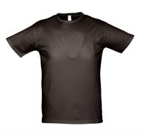 Каталог Футболка стретч мужская MILANO 190 темно-коричневая (шоколад) от интернет-магазина «7 Сувениров»