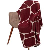 Каталог Плед Giraffe, бежевый с бордовым от интернет-магазина «7 Сувениров»