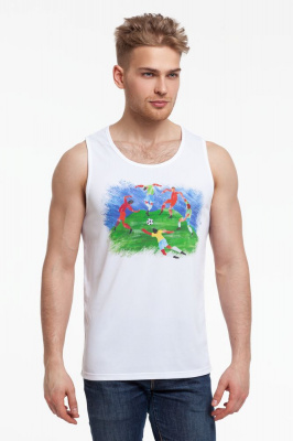 Майка мужская «Футбол via Матисс», белая, размер M