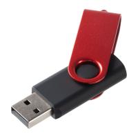 Каталог Флешка Twist Color, черная с красным, 8 Гб от интернет-магазина «7 Сувениров»