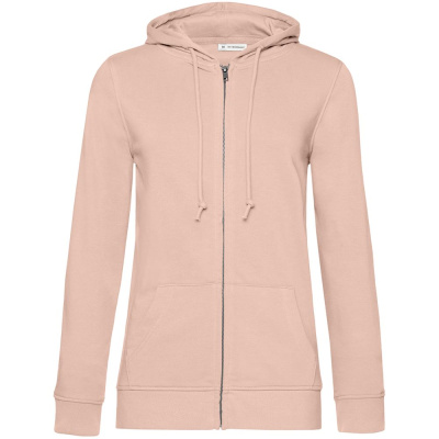 Толстовка на молнии с капюшоном женская BNC Organic, розовая, размер XS