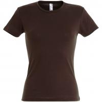 Каталог Футболка женская Miss 150, шоколадно-коричневая от интернет-магазина «7 Сувениров»