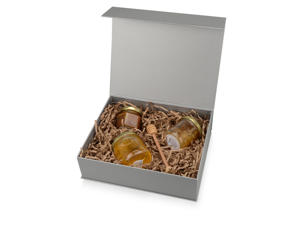 Подарочная коробка Giftbox средняя, серебристый