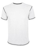 Каталог Футболка мужская с контрастной отделкой MUSTANG 150, белая с темно-синим от интернет-магазина «7 Сувениров»