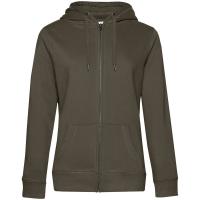 Каталог Толстовка с капюшоном на молнии женская Queen, хаки от интернет-магазина «7 Сувениров»