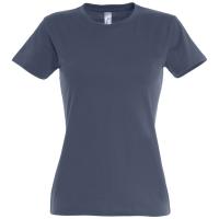 Каталог Футболка женская Imperial Women 190, синяя (джинс) от интернет-магазина «7 Сувениров»