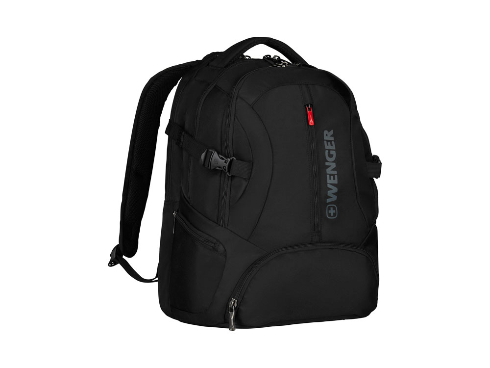 Рюкзак WENGER 16, черный, полиэстер, 35 x 27 x 46 см, 27 л