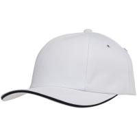 Каталог Бейсболка Bizbolka Canopy, белая с темно-синим кантом от интернет-магазина «7 Сувениров»