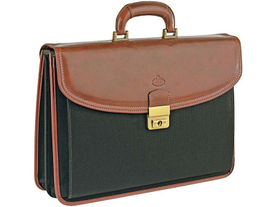 Портфель Два континента Giulio Barca, коричневый/черный