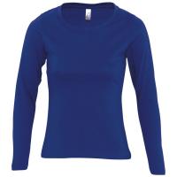 Каталог Футболка женская с длинным рукавом Majestic, синий ультрамарин от интернет-магазина «7 Сувениров»
