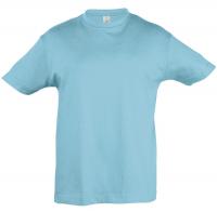 Каталог Футболка детская Regent Kids 150, бирюзовая от интернет-магазина «7 Сувениров»