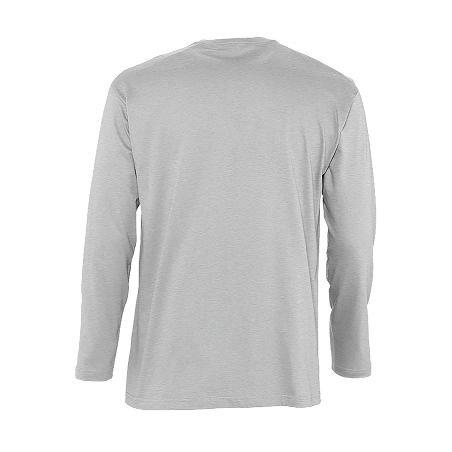 Футболка мужская с длинным рукавом MONARCH, серый меланж, S, 85% хлопок, 15% вискоза, 150 г/м2