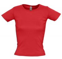Каталог Футболка женская с круглым вырезом Lady 220 красная от интернет-магазина «7 Сувениров»