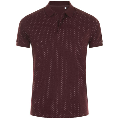 Рубашка поло мужская Brandy Men, бордовая с белым, размер S