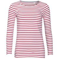 Каталог Футболка женская Marine Women, белая с красным от интернет-магазина «7 Сувениров»