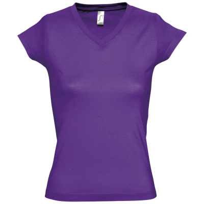 Футболка женская c V-образным вырезом Moon 150 темно-фиолетовая, размер S