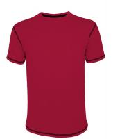 Каталог Футболка мужская с контрастной отделкой MUSTANG 150, красная с черным от интернет-магазина «7 Сувениров»