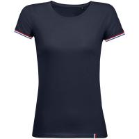 Каталог Футболка женская Rainbow Women, темно-синяя с ярко-синим от интернет-магазина «7 Сувениров»