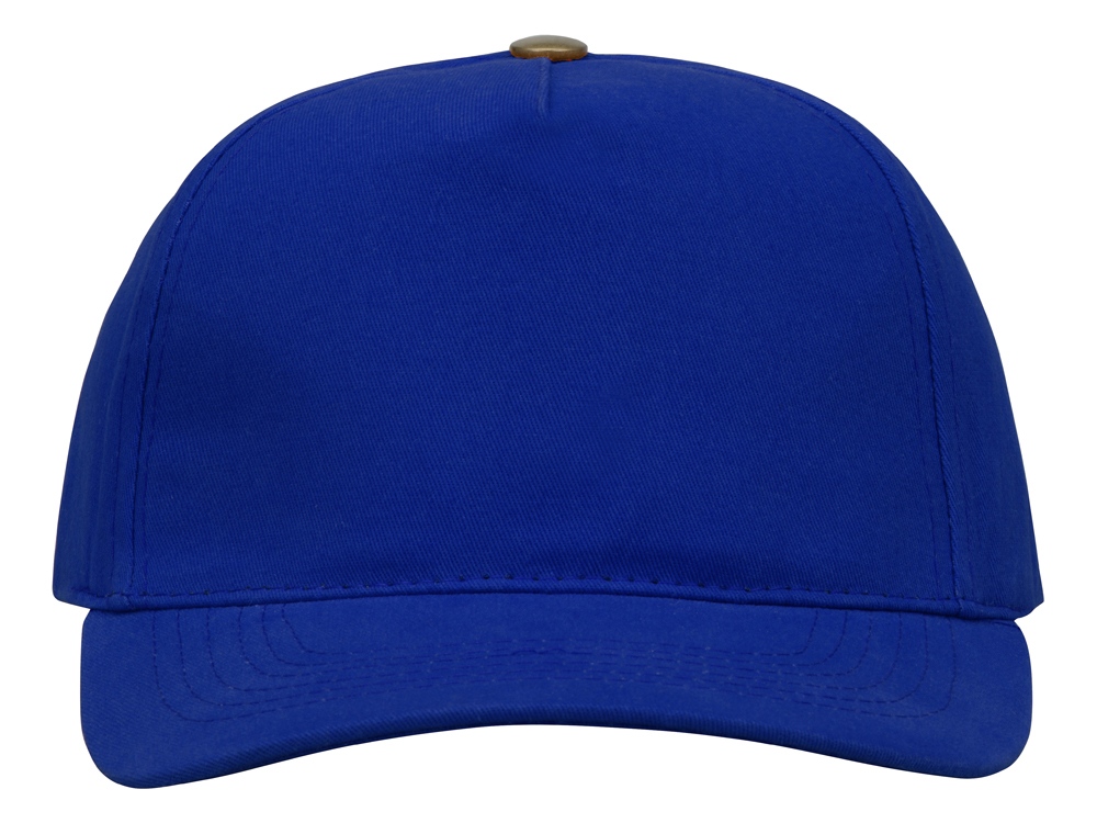 Бейсболка New York  5-ти панельная  с металлической застежкой и фурнитурой, классический синий