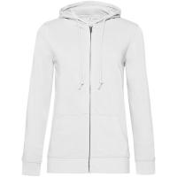 Каталог Толстовка на молнии с капюшоном женская BNC Organic, белая от интернет-магазина «7 Сувениров»