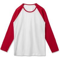 Каталог Футболка женская с длинным рукавом Milky Lsl, белая с красным от интернет-магазина «7 Сувениров»