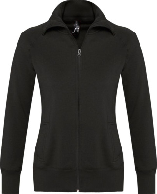 Толстовка женская на молнии Soda 280 черная, размер S