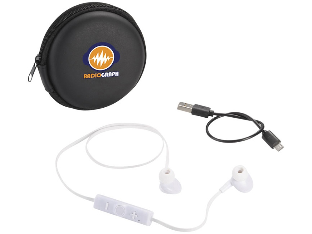 Sonic наушники с Bluetooth® в переносном футляре, белый/черный