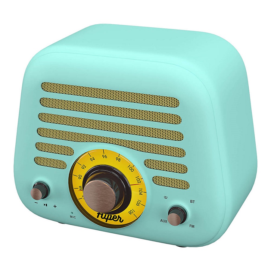Колонка беспроводная RETRO L, цвет голубой