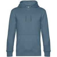 Каталог Толстовка с капюшоном унисекс King, серо-синяя от интернет-магазина «7 Сувениров»