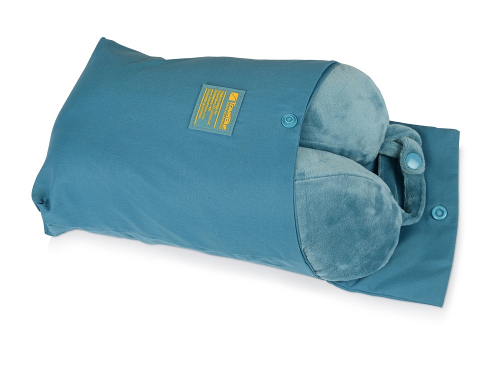 Подушка набивная Travel Blue Tranquility Pillow в чехле на кнопке, синий