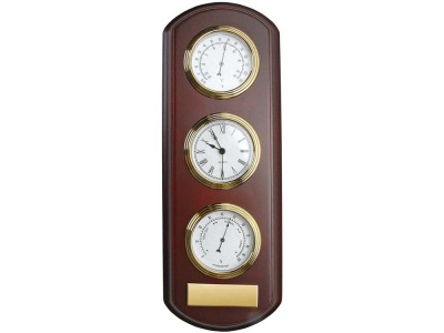 Погодная станция настенная Капитан Немо, золотистый/красное дерево