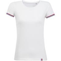 Каталог Футболка женская Rainbow Women, белая с ярко-синим от интернет-магазина «7 Сувениров»