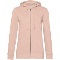 Каталог Толстовка на молнии с капюшоном женская BNC Organic, розовая от интернет-магазина «7 Сувениров»