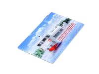 Каталог USB 2.0- флешка на 16 Гб в виде пластиковой карты с полностью выдвижным чипом от интернет-магазина «7 Сувениров»
