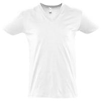 Каталог Футболка мужская MASTER 150 с глубоким V-обр. вырезом, белая от интернет-магазина «7 Сувениров»