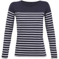 Каталог Футболка женская с длинным рукавом Matelot LSL Women, синяя с белым от интернет-магазина «7 Сувениров»