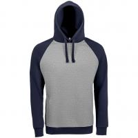 Каталог Толстовка унисекс Seattle, серый меланж c темно-синим от интернет-магазина «7 Сувениров»