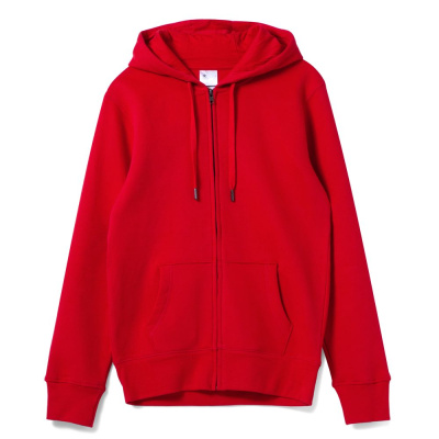 Толстовка с капюшоном на молнии унисекс King, красная, размер XS